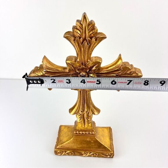 Vintage 11" Standing Cross Table Top Religious Christian Crucifix - Picture 10 of 10